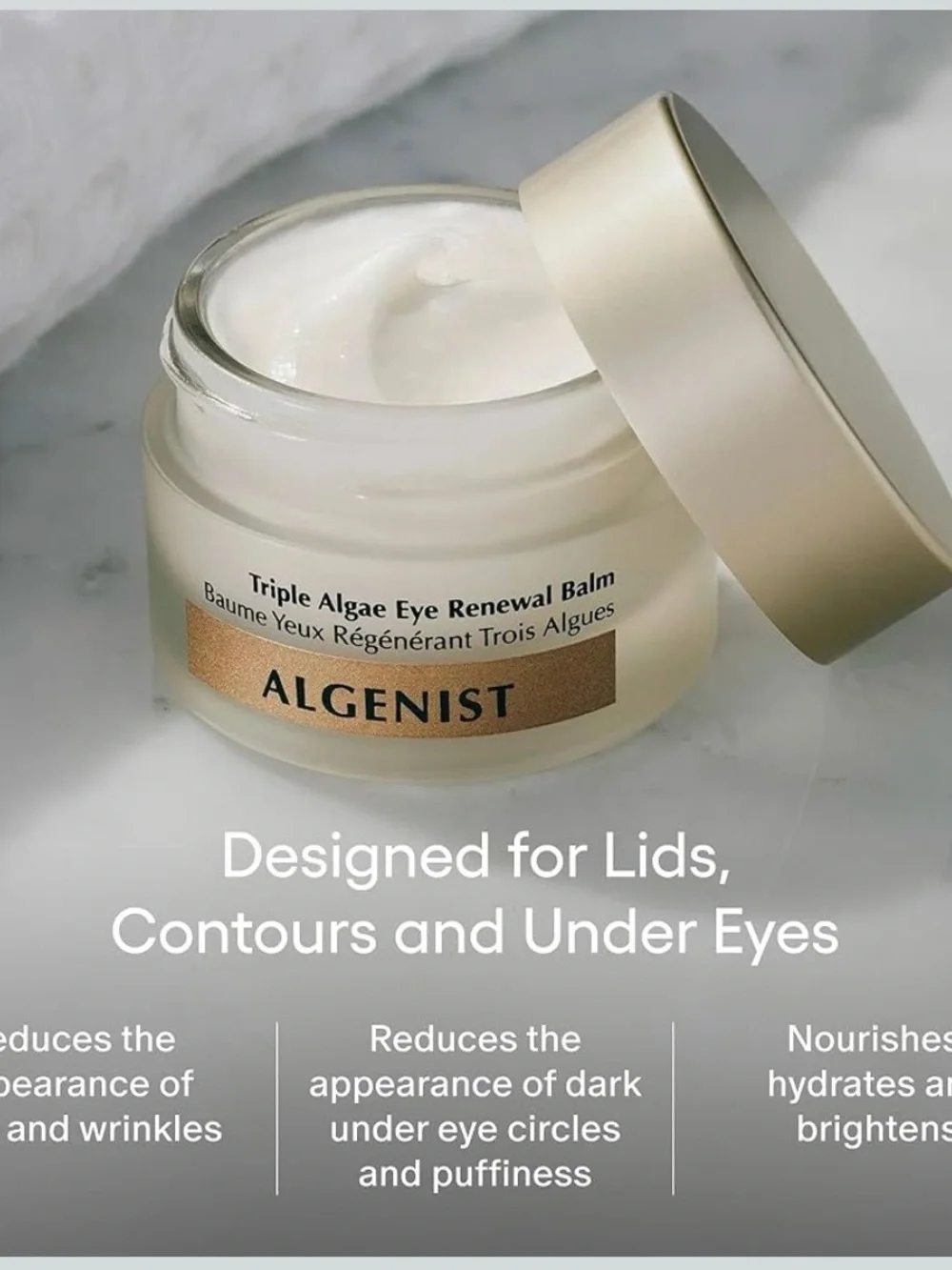 Algenist | NIB Triple Algae Eye Renewal Balm - Hydrating Vegan Eye Cream - Picture 2 of 6